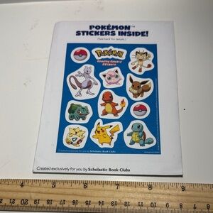 2018 sealed envelope of Pokémon Sticker Sheets from scholastic book club